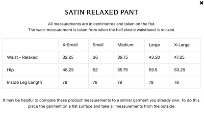 Luxury Satin Relaxed Pant in Champagne