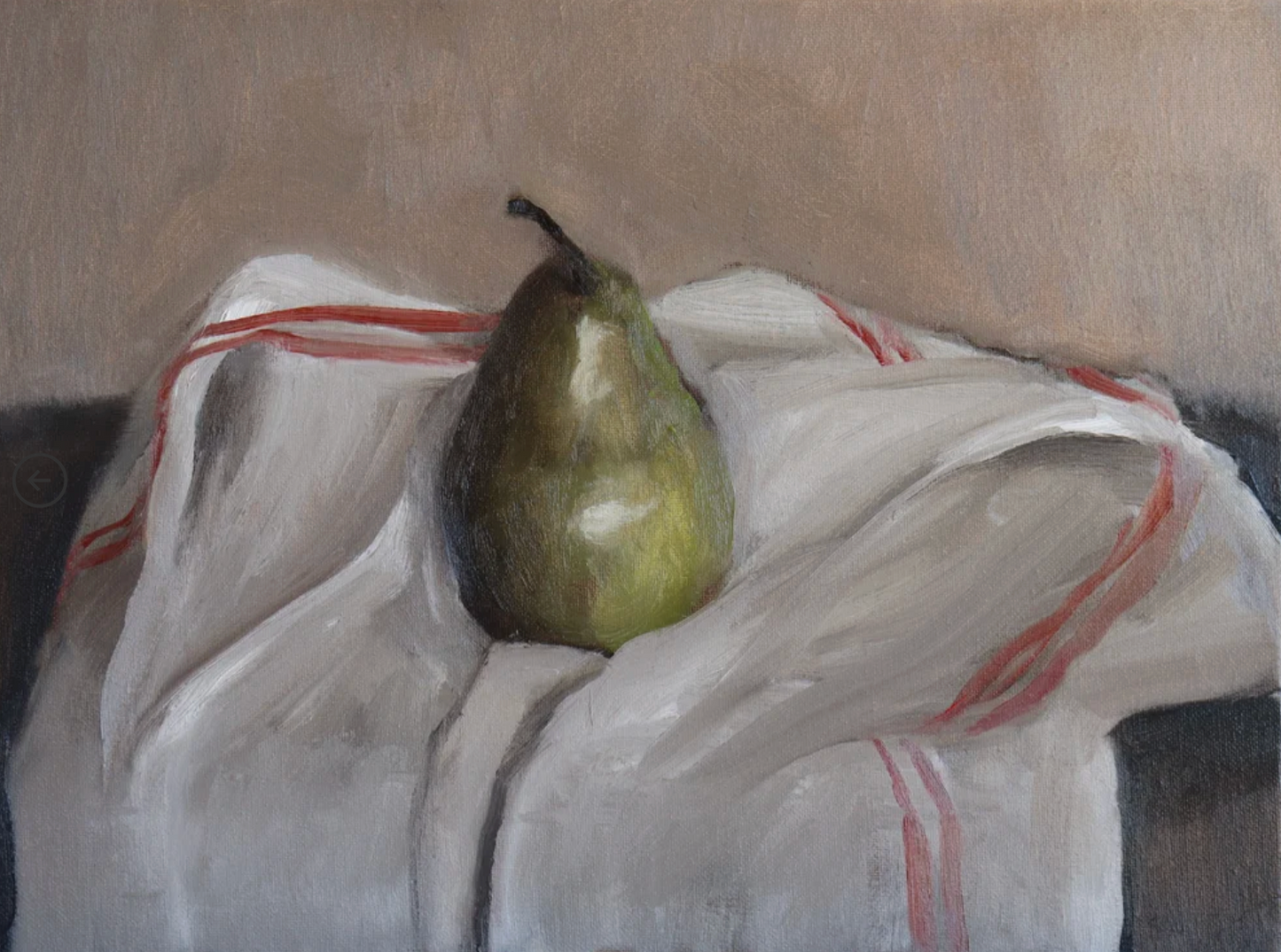 'Poire verte et torchon' | Green Pear & Cloth Artwork