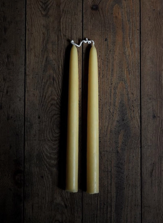 Organic Beeswax Dinner Taper Candles