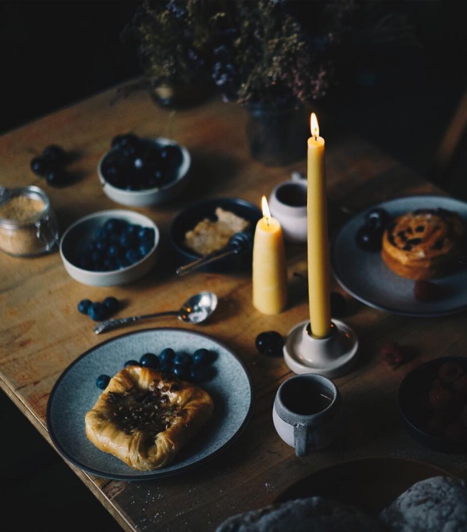 Organic Beeswax Dinner Taper Candles