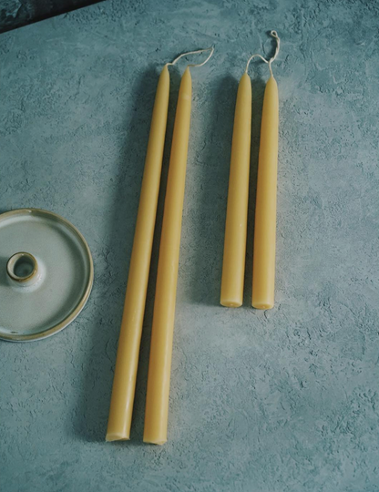 Organic Beeswax Dinner Taper Candles
