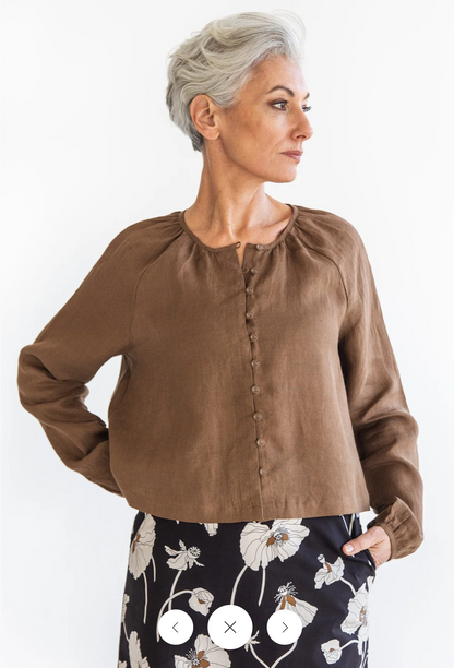 Rhodesia Blouse in Cinnamon