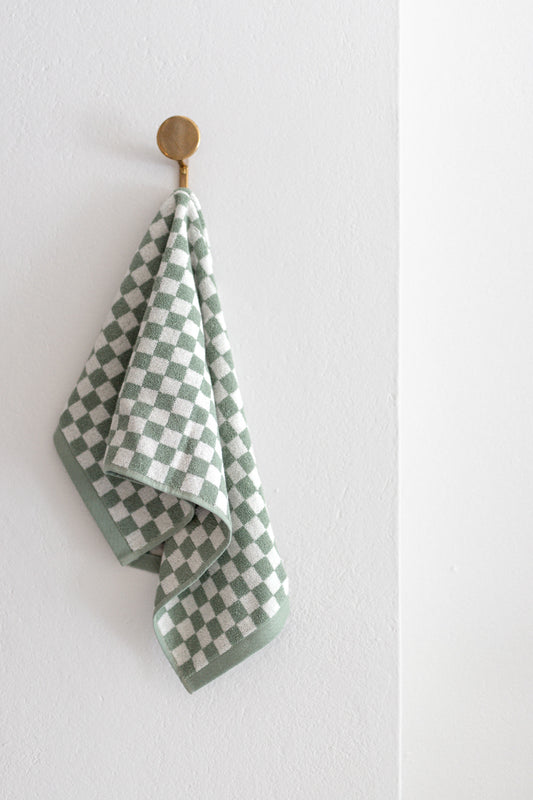 Josephine Hand Towel in Sage & Chalk