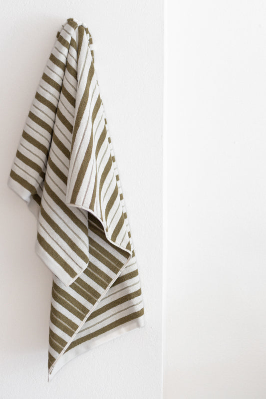 Franklin Bath Towel in Caper & Chalk