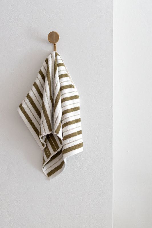 San Luis Hand Towel in Caper & Chalk