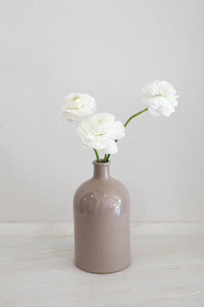Italian Ceramic Bottle in Cappuccino