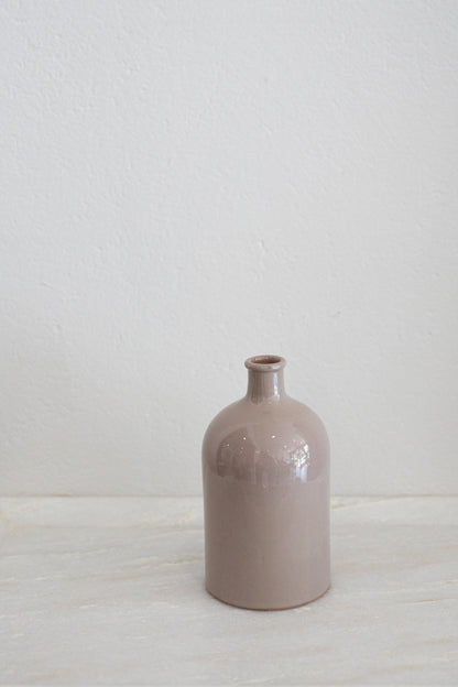 Italian Ceramic Bottle in Cappuccino