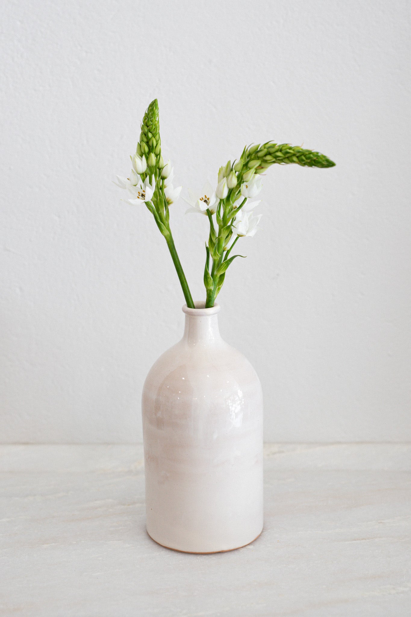 Italian Ceramic Bottle in Cream
