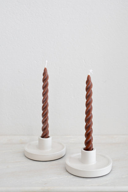 Spiral Candle Set of 3 Candles | Toffee