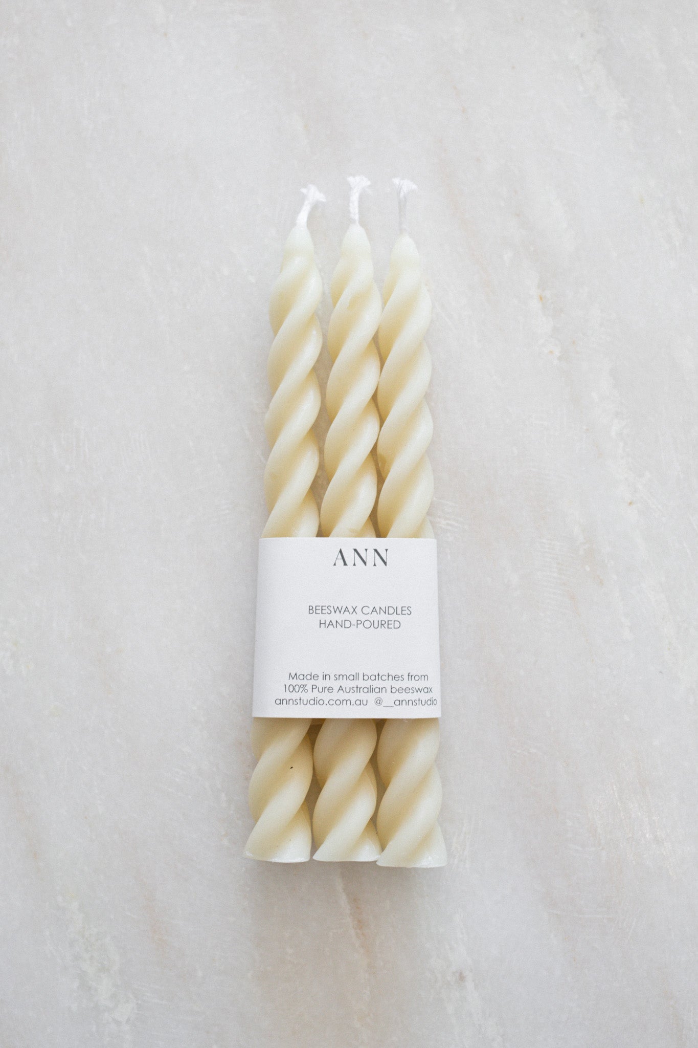Spiral Candle Set of 3 Candles | Ivory