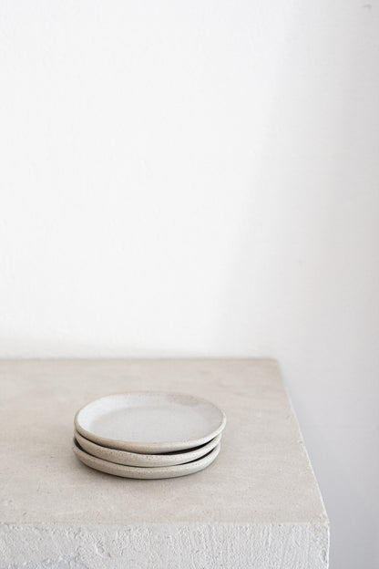 Ceramic Small Plate | White on Stone