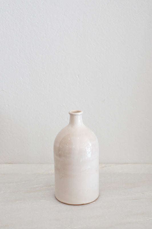 Italian Ceramic Bottle in Cream
