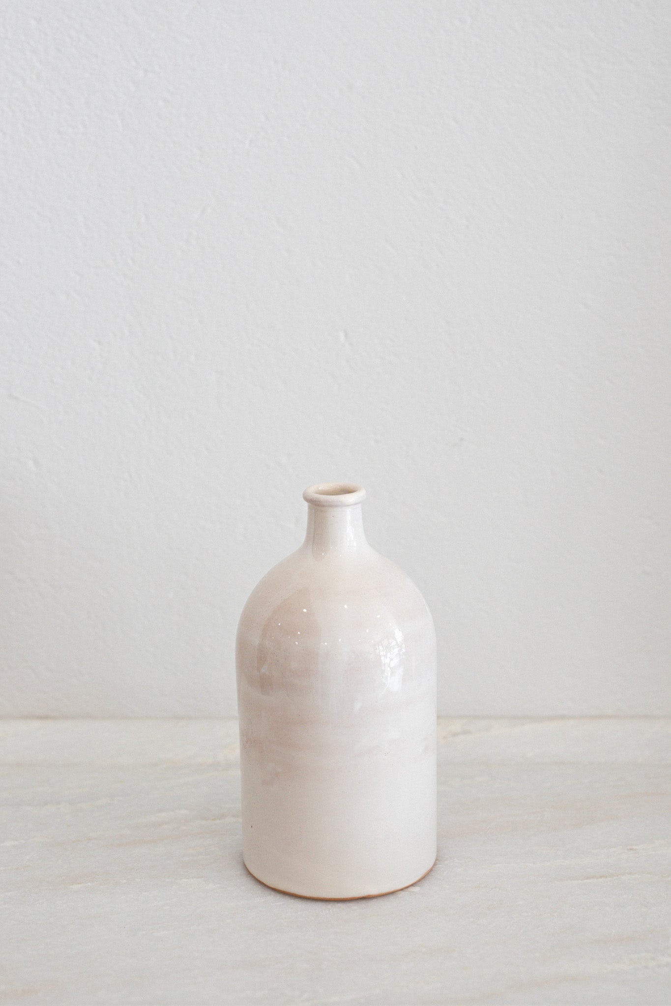 Italian Ceramic Bottle in Cream