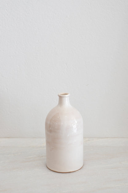 Italian Ceramic Bottle in Cream