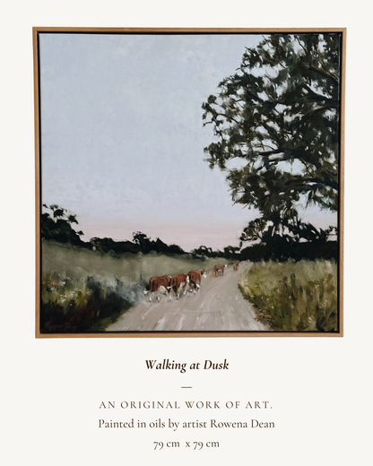 'Walking at Dusk' Artwork by Rowena Dean