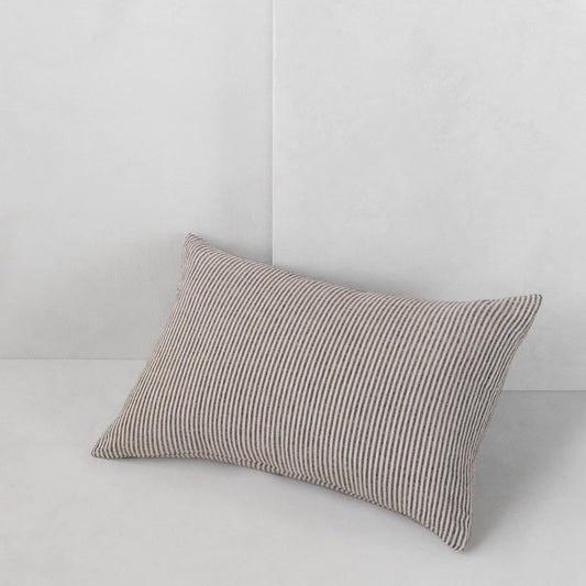 Stripe Linen Pillowcase Standard | Nox/Sable