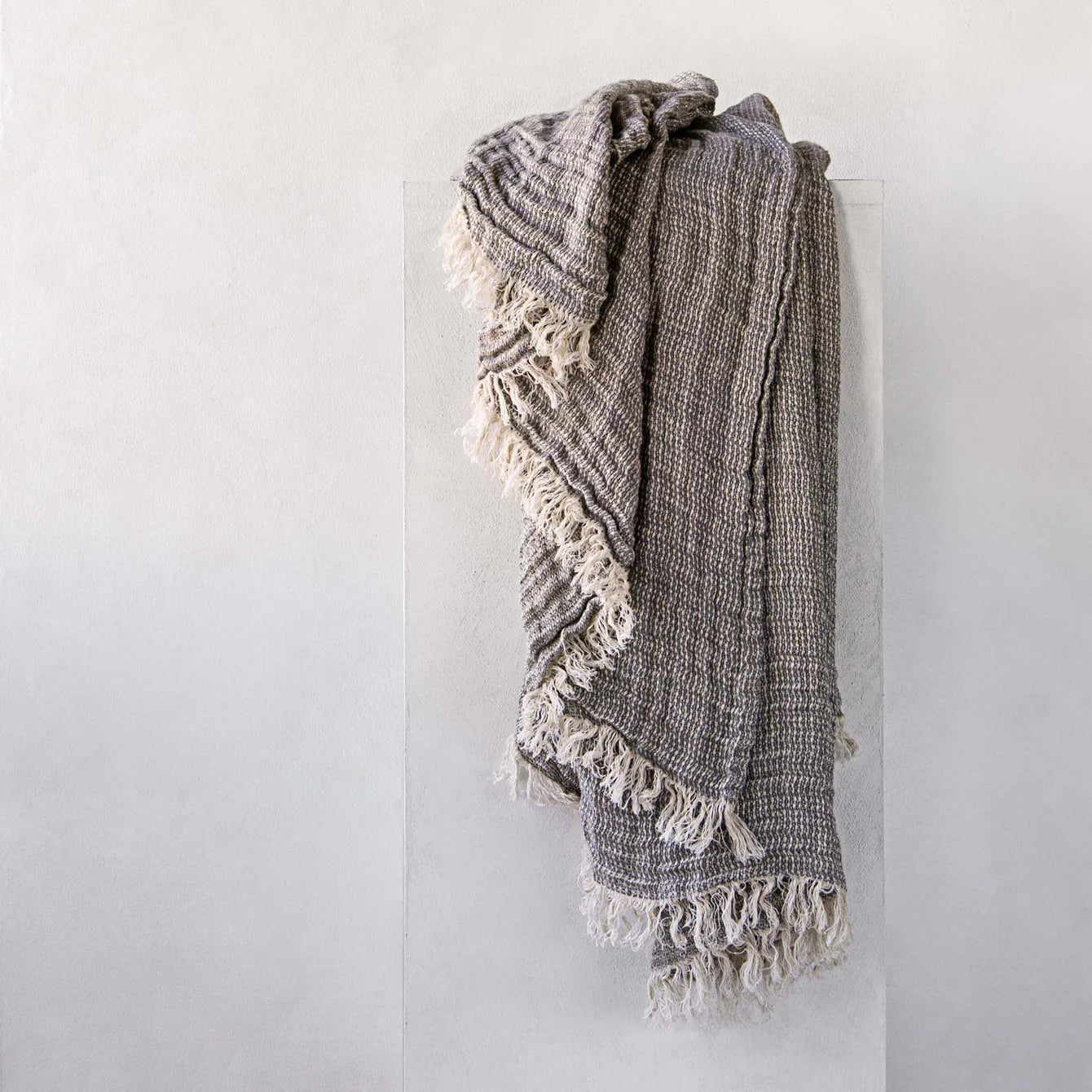 Heirloom Linen Crush Throw | 'Tempest Melange'