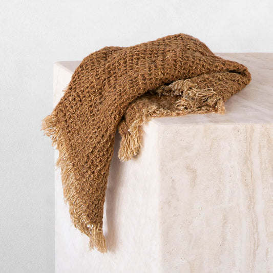 Waffle Linen Face Towel | 'Russo'