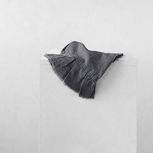 Linen Ruffle Guest Towel | 'Tempest'