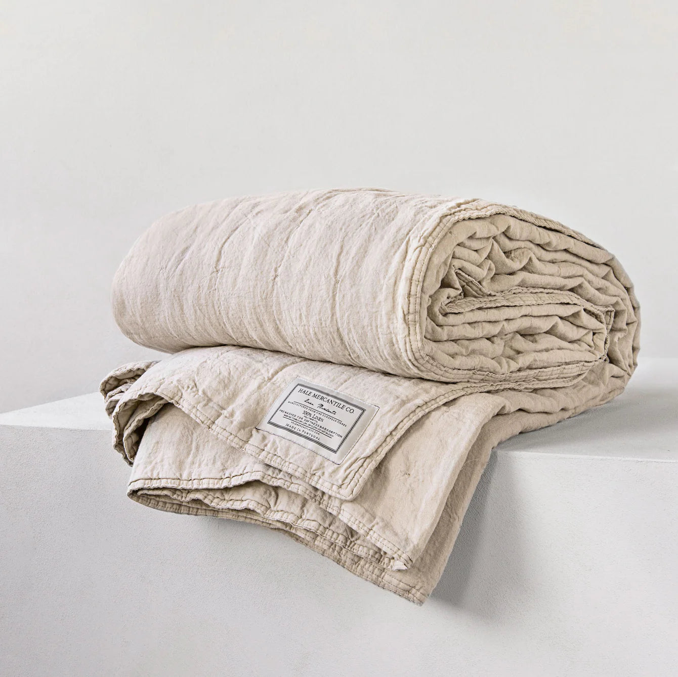 The Heirloom Linen Coverlet | Sable