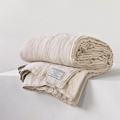 The Heirloom Linen Coverlet | Sable