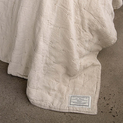 The Heirloom Linen Coverlet | Sable