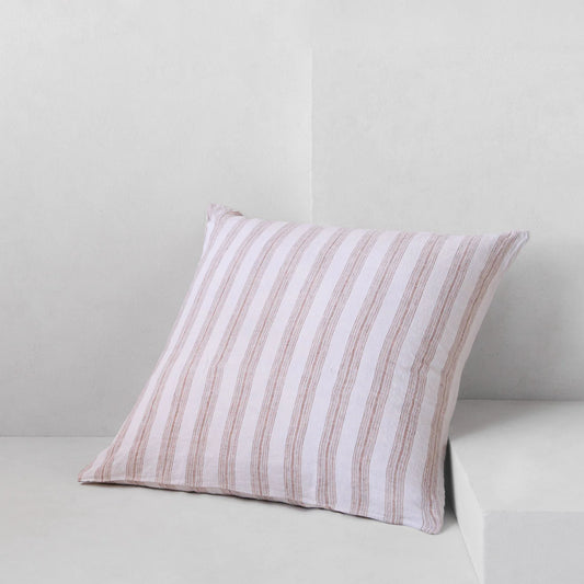 Stripe Linen Pillowcase in Euro | Aryton/Russo