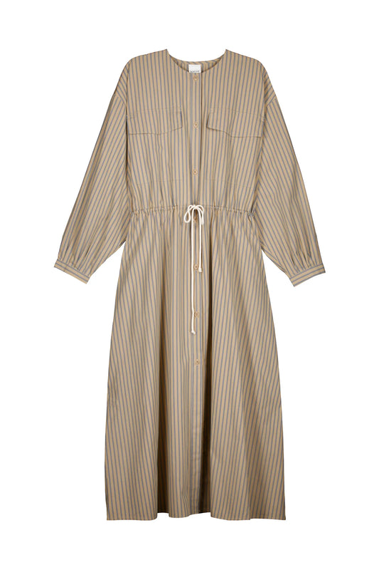 The Array Dress in Double Pinstripe