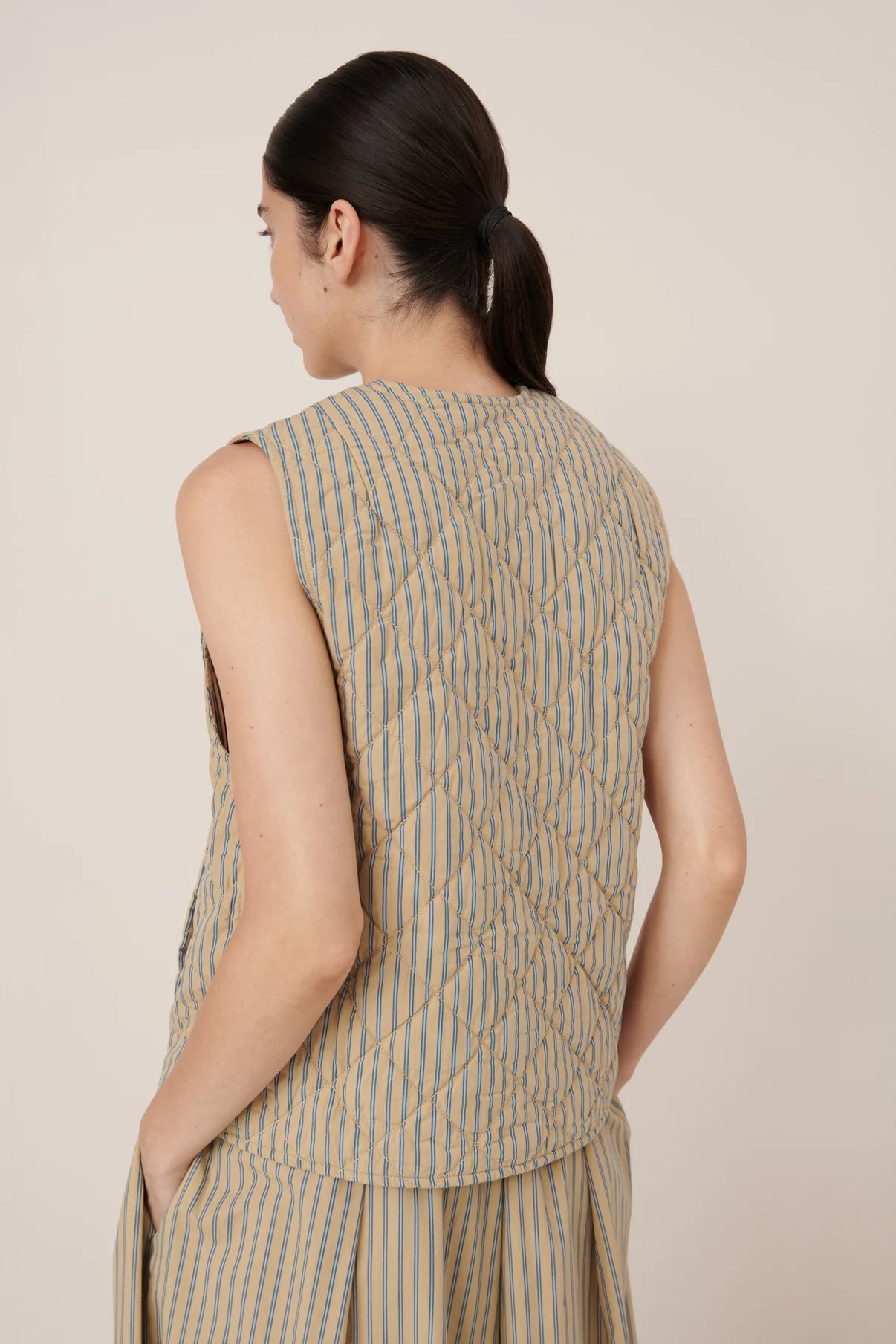 The Axis Vest in Double Pinstripe