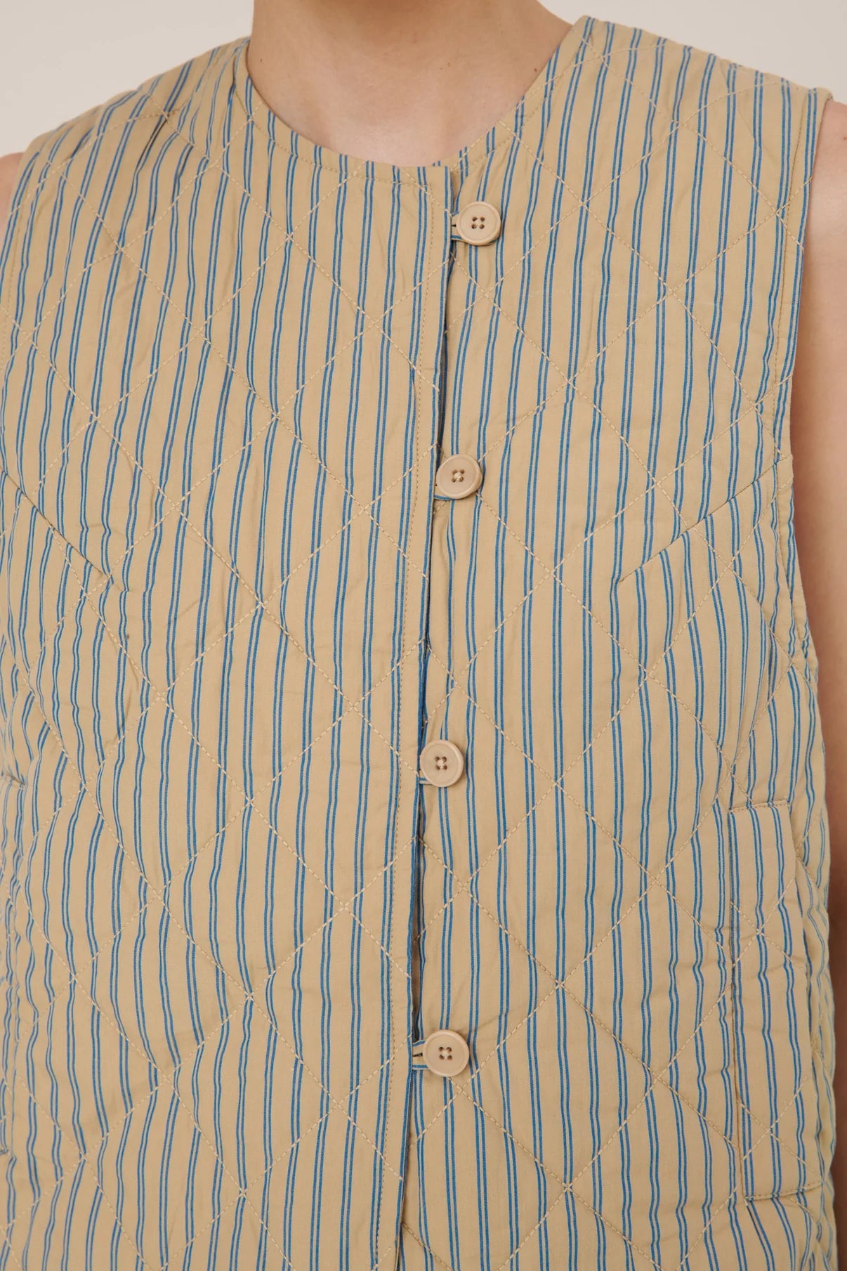 The Axis Vest in Double Pinstripe
