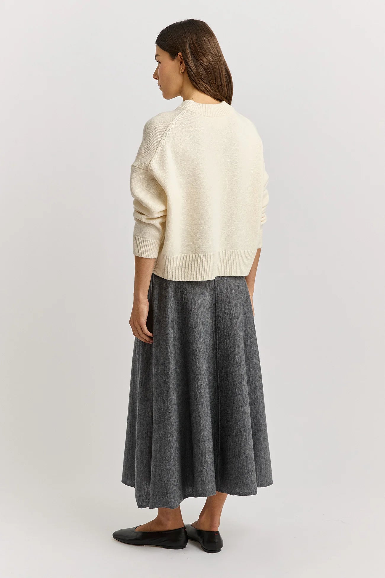 The Drop Shoulder Crew Jumper | Warm White