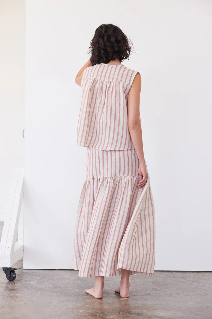 The Clara Top | Burnt Sienna Stripe
