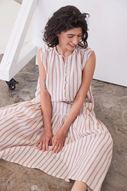 The Clara Top | Burnt Sienna Stripe