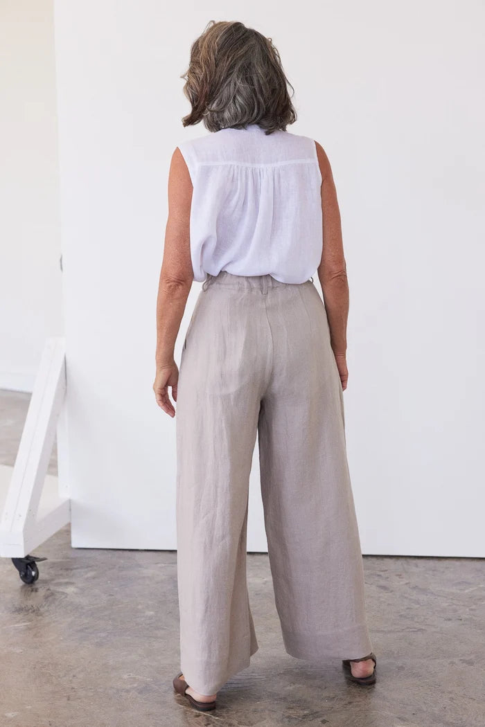 The Easton Wide leg Pant | Stone