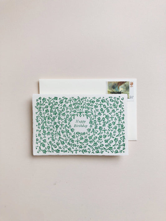 Floral Pattern Happy Birthday