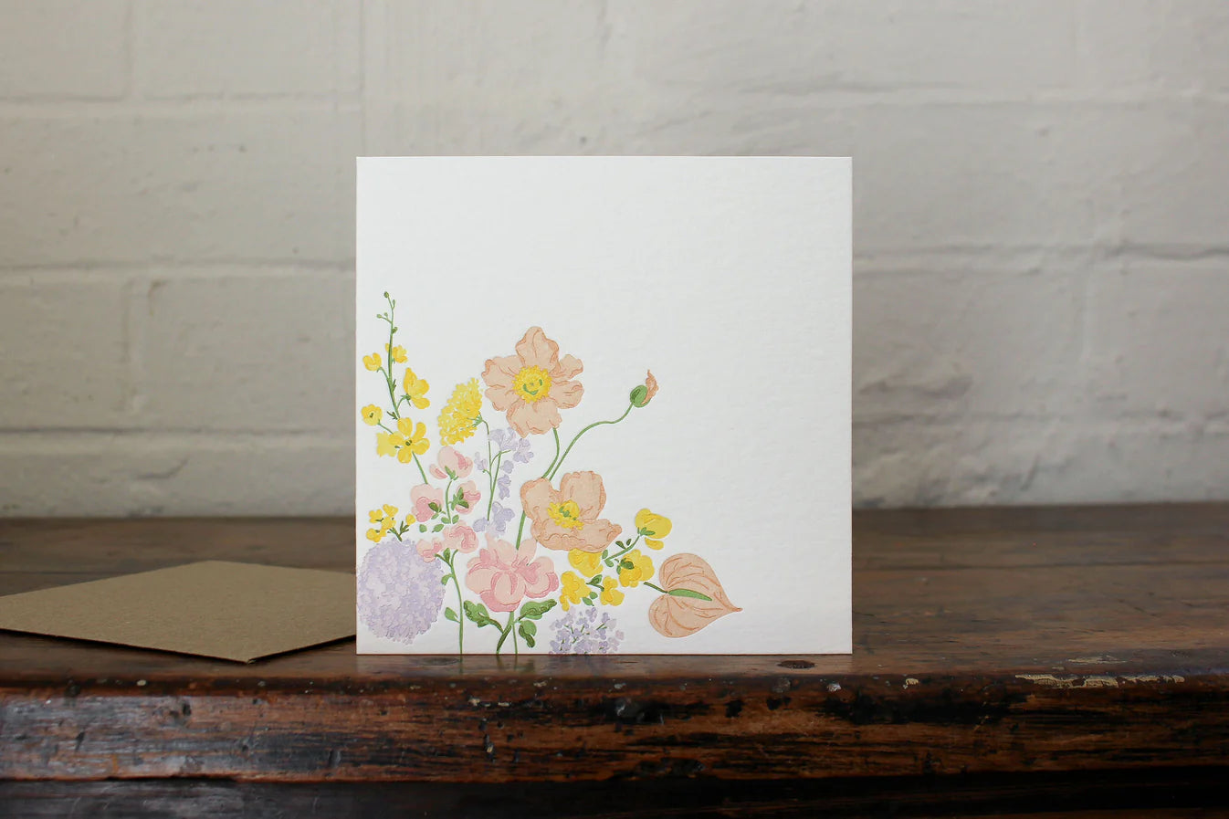 'Spring Bouquet' Letterpress Card