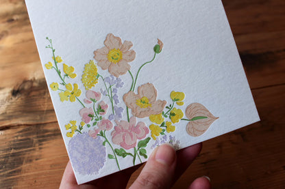 'Spring Bouquet' Letterpress Card