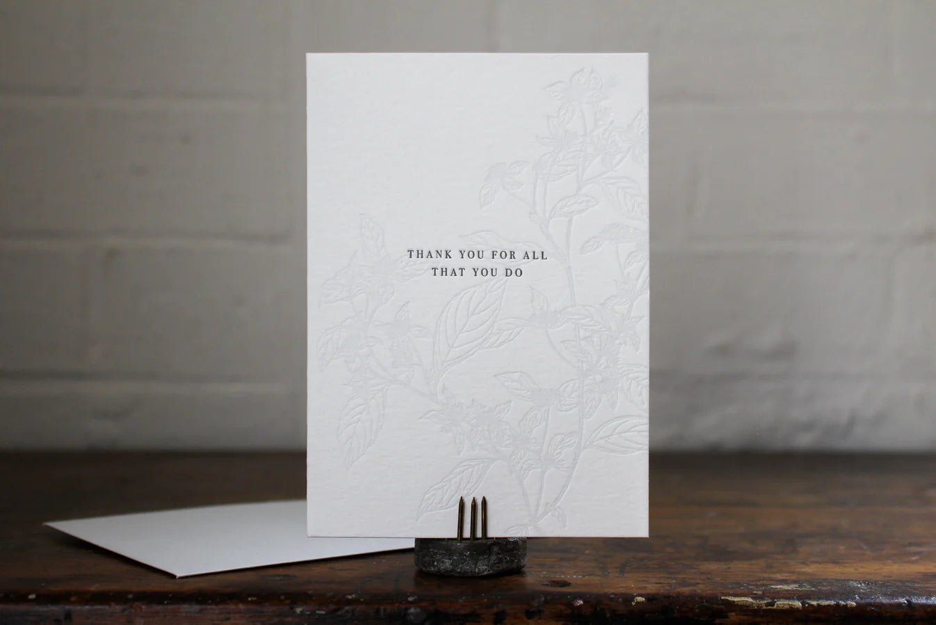'Thank you for all that you do' Letterpress Card
