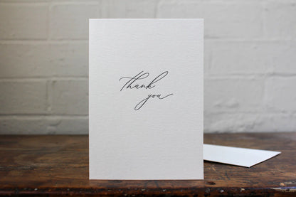 'Thank you' Letterpress Card