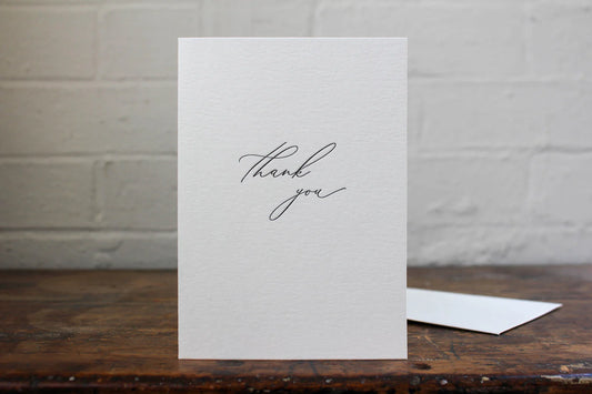 'Thank you' Letterpress Card