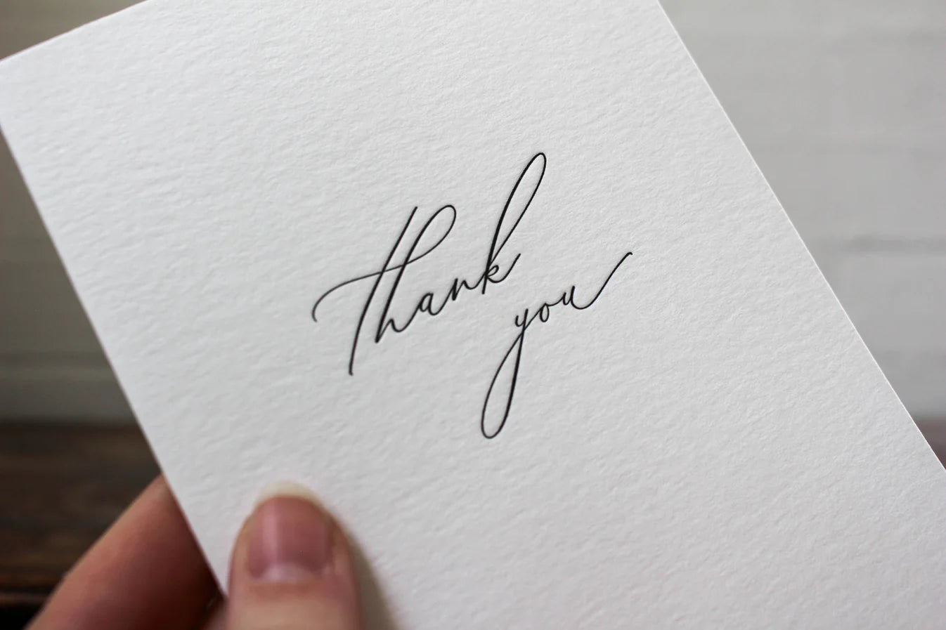 'Thank you' Letterpress Card
