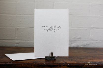 'Time to Celebrate' Letterpress Card