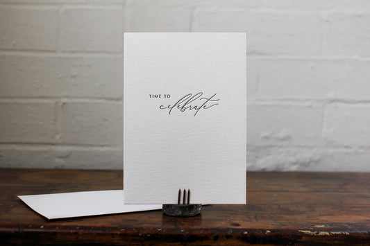 'Time to Celebrate' Letterpress Card