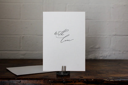'With Love' Letterpress Card