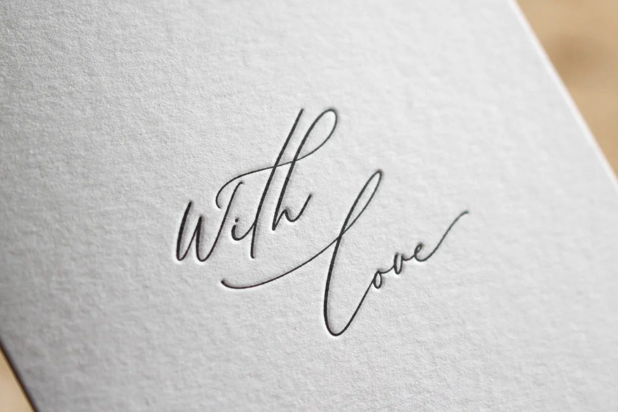 'With Love' Letterpress Card