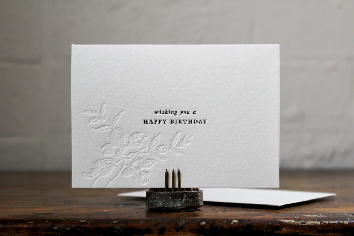 'Wishing you a Happy Birthday' Letterpress Card