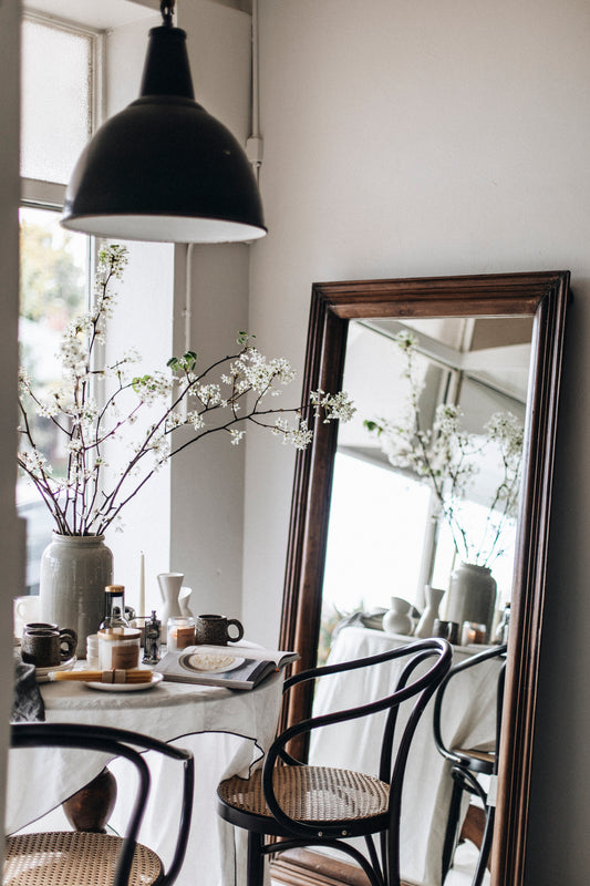 Vintage Timber Floor Length Mirror in Teak