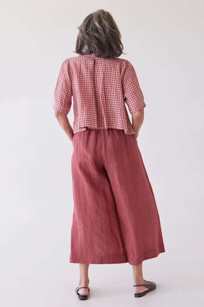 Loretta Reversible Top | Burnt Sienna Gingham