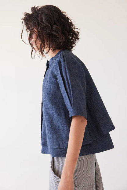 The Loretta Reversible Top | Navy