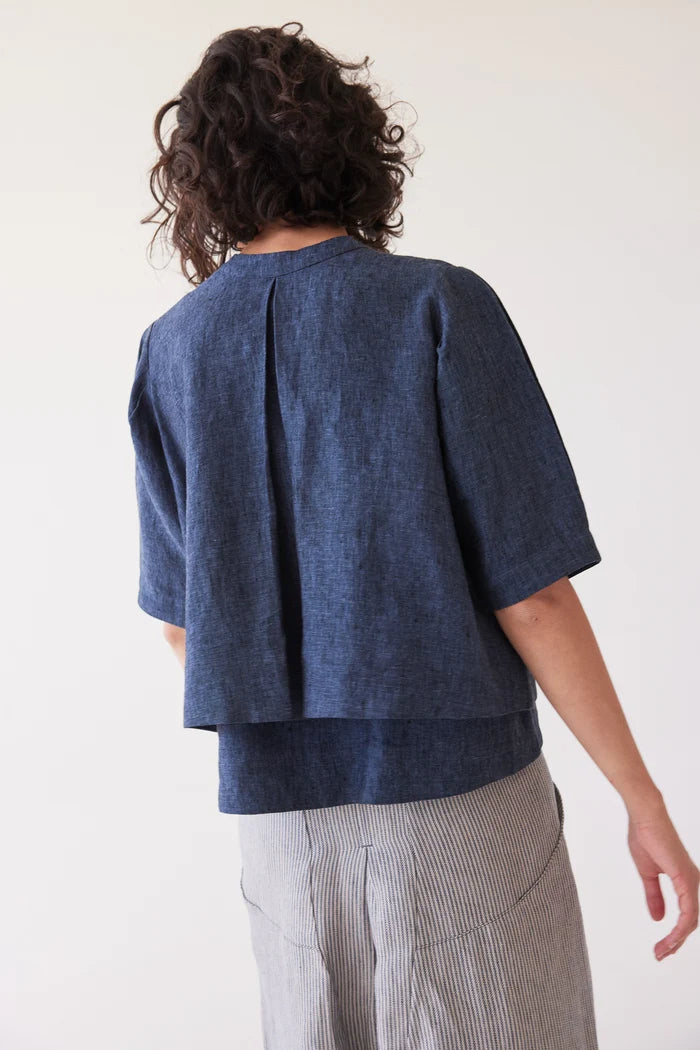 The Loretta Reversible Top | Navy
